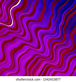 Light Purple, Pink vector texture with circular arc. Abstract illustration with bandy gradient lines. Pattern for booklets, leaflets.