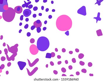 Light Purple, Pink vector texture with abstract forms. Colorful chaotic forms with gradient in modern style. Simple design for your web site.