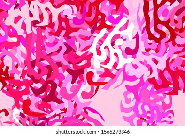 Light Purple, Pink vector texture with abstract forms. Modern abstract illustration with colorful random forms. Background for a cell phone.