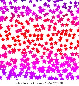 Light Purple, Pink vector texture with beautiful stars. Modern geometric abstract illustration with stars. Pattern for new year ad, booklets.