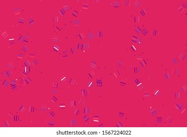 Light Purple, Pink vector texture with colored lines, dots. Blurred decorative design in simple style with lines. Pattern for ads, posters, banners.