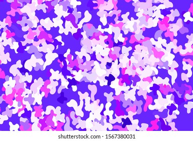 Light Purple, Pink vector texture with abstract forms. Modern abstract illustration with colorful random forms. Elegant design for wallpapers.