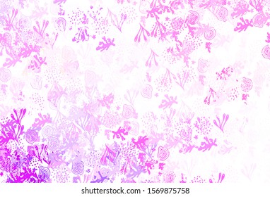 Light Purple, Pink vector texture with abstract forms. Modern abstract illustration with colorful random forms. Background for a cell phone.