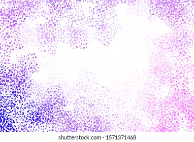 Light Purple, Pink vector texture with abstract forms. Colorful chaotic forms with gradient in modern style. Modern design for your business card.