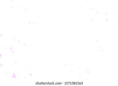 Light Purple, Pink vector texture with triangular style. Modern abstract illustration with colorful triangles. Pattern for websites.