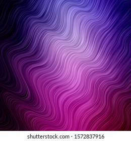 Light Purple, Pink vector texture with curves. Brand new colorful illustration with bent lines. Best design for your posters, banners.