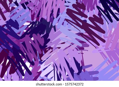 Light Purple, Pink vector texture with colored lines. Shining colored illustration with sharp stripes. Pattern for ads, posters, banners.