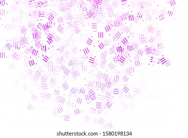 Light Purple, Pink vector texture with colored lines, dots. Blurred decorative design in simple style with lines. Smart design for your business advert.