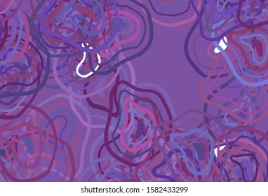 Light Purple, Pink vector texture with wry lines. Colorful abstract illustration with gradient lines. A completely new design for your business.