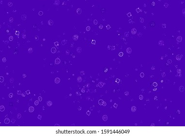 Light Purple, Pink vector texture with delicious snacks. Glitter abstract sketch with gourmet food. Pattern for ad, booklets, leaflets of restaurants.