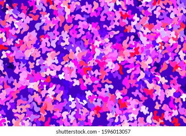 Light Purple, Pink vector texture with abstract forms. Colorful chaotic forms with gradient in modern style. Best smart design for your business.