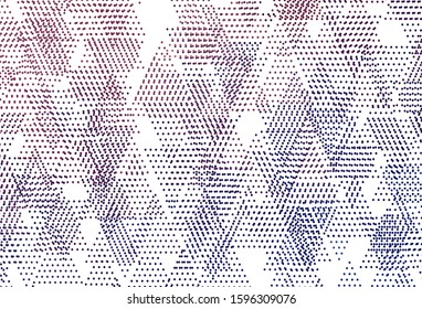 Light Purple, Pink vector texture with triangular style with circles. Glitter abstract illustration with spheres, triangular lines. Pattern for commercials.