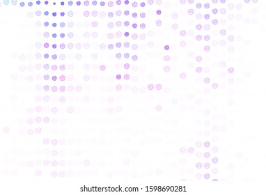 Light Purple, Pink vector texture with curved lines. Geometric illustration in abstract style with gradient.  New composition for your brand book.