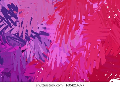 Light Purple, Pink vector texture with colored lines. Shining colored illustration with sharp stripes. Template for your beautiful backgrounds.