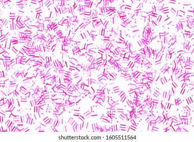 Light Purple, Pink vector texture with colored lines, dots. Lines on blurred abstract background with gradient. Pattern for your busines websites.