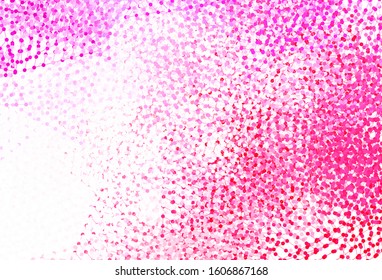 Light Purple, Pink vector texture with triangular style with circles. Glitter abstract illustration with spheres, triangular lines. Pattern for booklets, leaflets