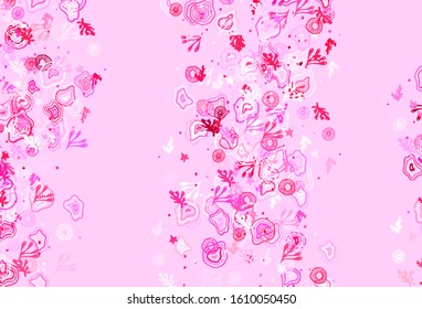 Light Purple, Pink vector texture with abstract forms. Decorative design in abstract style with random forms. Simple design for your web site.