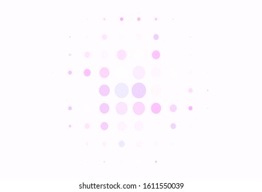 Light Purple, Pink vector texture with disks. Illustration with set of shining colorful abstract circles. New template for your brand book.