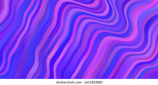 Light Purple, Pink vector texture with circular arc. Illustration in halftone style with gradient curves. Design for your business promotion.
