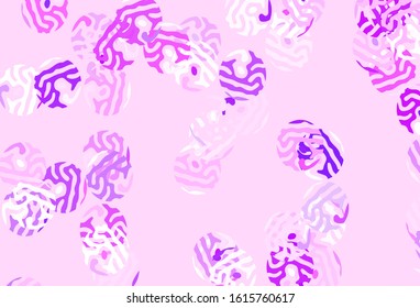 Light Purple, Pink vector texture with disks. Blurred bubbles on abstract background with colorful gradient. New template for your brand book.