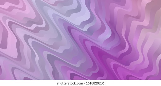 Light Purple, Pink vector texture with circular arc. Abstract illustration with gradient bows. Best design for your ad, poster, banner.