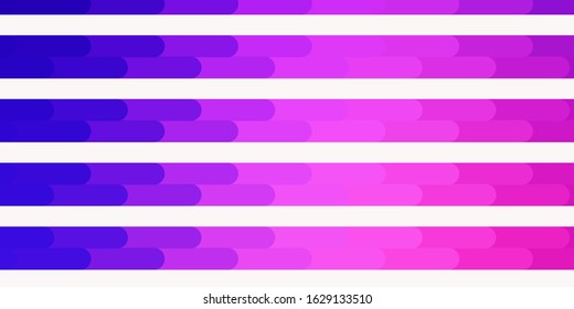 Light Purple, Pink vector texture with lines. Gradient illustration with straight lines in abstract style. Template for your UI design.
