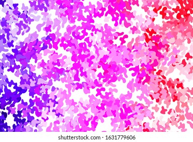 Light Purple, Pink vector texture with abstract forms. Colorful chaotic forms with gradient in modern style. Best smart design for your business.
