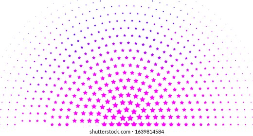 Light Purple, Pink vector texture with beautiful stars. Colorful illustration with abstract gradient stars. Pattern for websites, landing pages.