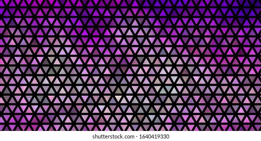 Light Purple, Pink vector texture with triangular style. Abstract gradient illustration with triangles. Design for your promotions.