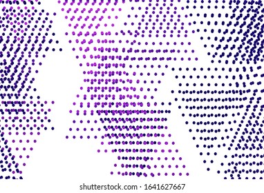Light Purple, Pink vector texture with triangular style with circles. Circles, lines on abstract background with colorful gradient. Modern template for landing page.