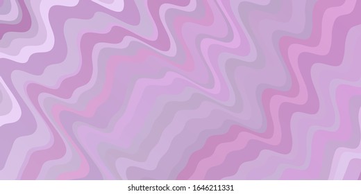 Light Purple, Pink vector texture with wry lines. Colorful illustration in abstract style with bent lines. Best design for your ad, poster, banner.