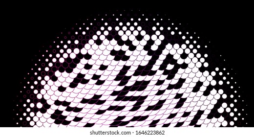 Textura vectorial rosa pálido con discos. Ilustración con un conjunto de esferas abstractas de colores brillantes. Patrón para papeles pintados, cortinas.