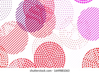 Light Purple, Pink vector texture with disks. Glitter abstract illustration with blurred drops of rain. Design for your business advert.