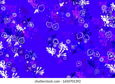 Light Purple, Pink vector texture with abstract forms. Simple colorful illustration with abstract gradient shapes. Elegant design for wallpapers.