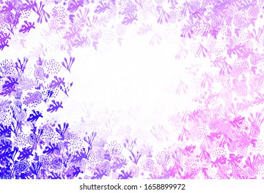 Light Purple, Pink vector texture with abstract forms. Colorful chaotic forms with gradient in modern style. Simple design for your web site.