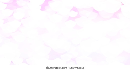 Textura vectorial rosa pálido con discos. Ilustración abstracta con puntos coloridos al estilo natural. Patrón para papeles pintados, cortinas.