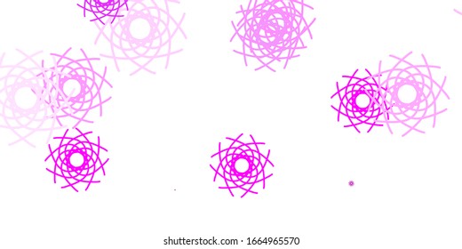Púrpura clara, textura vectorial rosa con formas memphis. Diseño simple en estilo abstracto con formas degradadas. Simple ilustración para su sitio web.