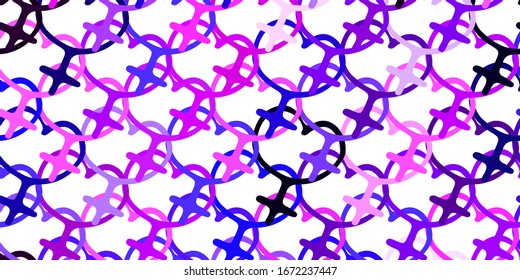 Light Purple, Pink vector texture with women's rights symbols. Abstract illustration with a depiction of women's power. Simple design for your web site.