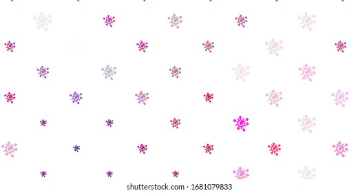 Leicht violette, rosafarbene Vektorillustration mit Krankheitssymbole. Farbige abstrakte Illustration mit Farbverlauf-medizinischen Formen. Einfache Zeichnung gegen Gefahrenfieber.