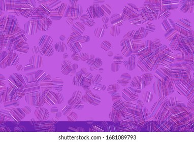 Light Purple, Pink vector texture with disks. Abstract illustration with colored bubbles in nature style. Pattern for beautiful websites.
