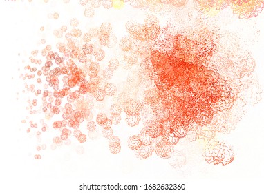 Leicht violette, rosafarbene Vektorillustration mit Scheiben, Linien. Illustration mit bunten Kreisen, Linien im abstrakten Stil. Muster für futuristische Werbung, Broschüren.