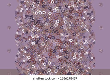 Light Purple, Pink vector texture with disks. Blurred bubbles on abstract background with colorful gradient. Design for your business advert.