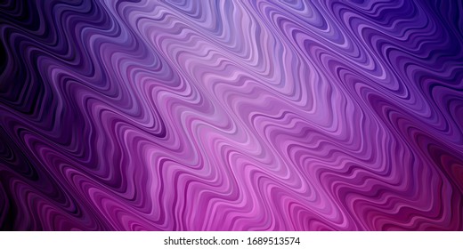 Leichte violette, rosafarbene Vektorillustration mit kreisförmigem Bogen. Abstrakte Illustration mit Farbverlauf-Bögen. Muster für Webseiten, Landing-Seiten.