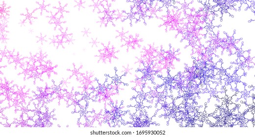 Light Purple, Pink vector texture with curves. Brand new colorful illustration with bent lines. Pattern for websites, landing pages.