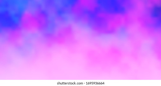 Light Purple, Pink vector texture with cloudy sky. Colorful illustration with abstract gradient clouds. Colorful pattern for appdesign.