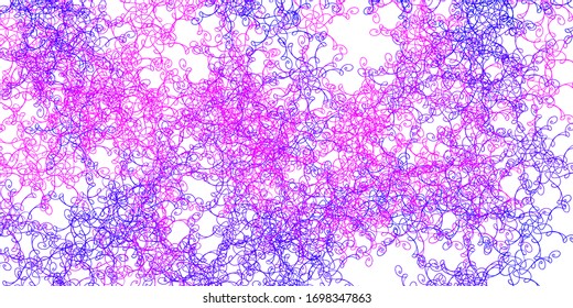Púrpura clara, textura vectorial rosa con curvas. Muestra geométrica colorida con curvas degradadas. Diseño inteligente para sus promociones.