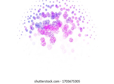 Light Purple, Pink vector texture with disks, lines. Illustration with colorful circles, lines in abstract style. Design for poster, banner of websites.