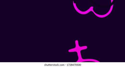 Light Purple, Pink vector texture with women's rights symbols. Colorful feminism symbols with a gradient in modern style. Background for International Women’s Day.