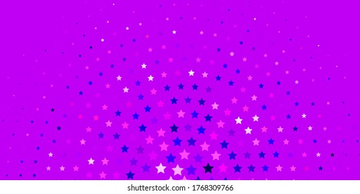 Leicht violett, rosafarbene Vektorstruktur mit schönen Sternen. Dekorative Illustration mit Sternen auf abstrakter Vorlage. Das beste Design für Ihre Anzeige, Ihr Poster, Ihr Banner.