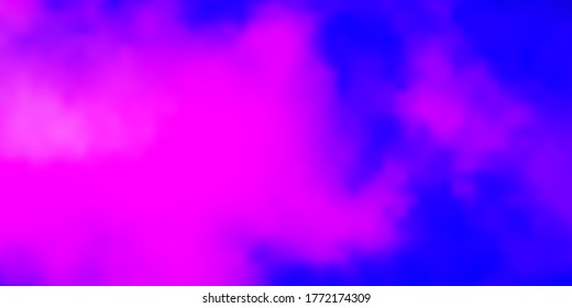Púrpura claro, textura vectorial rosada con cielo nublado. Ilustración en estilo abstracto con nubes de gradiente. Plantilla para sitios web.